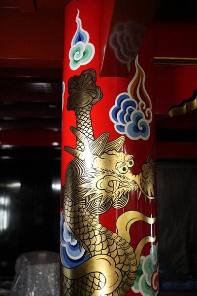 1階御差床　金龍五色之雲 