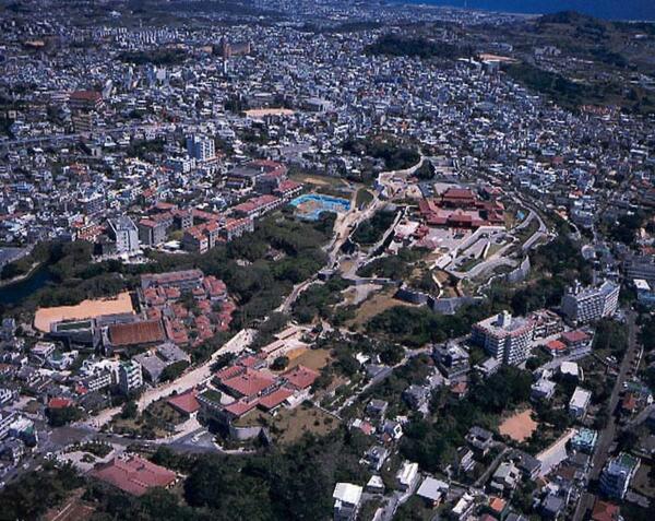 航空写真｜首里城公園全景－南西側より