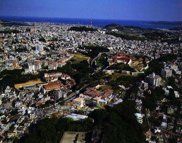 航空写真｜首里城全景－西側（遠景）