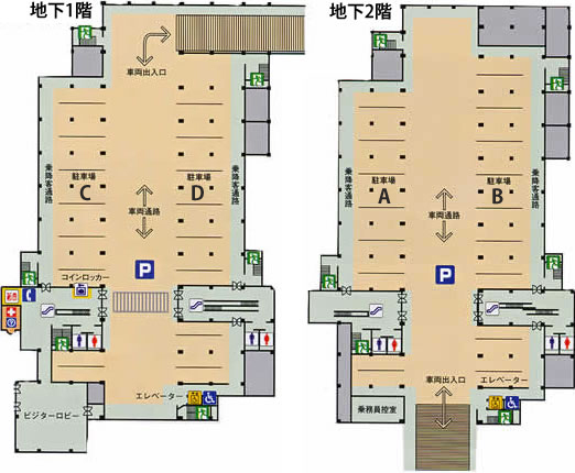 地下1･2階駐車場 見取り図