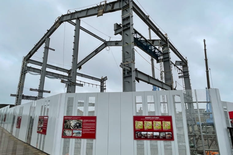木材倉庫・原寸場の工事現場