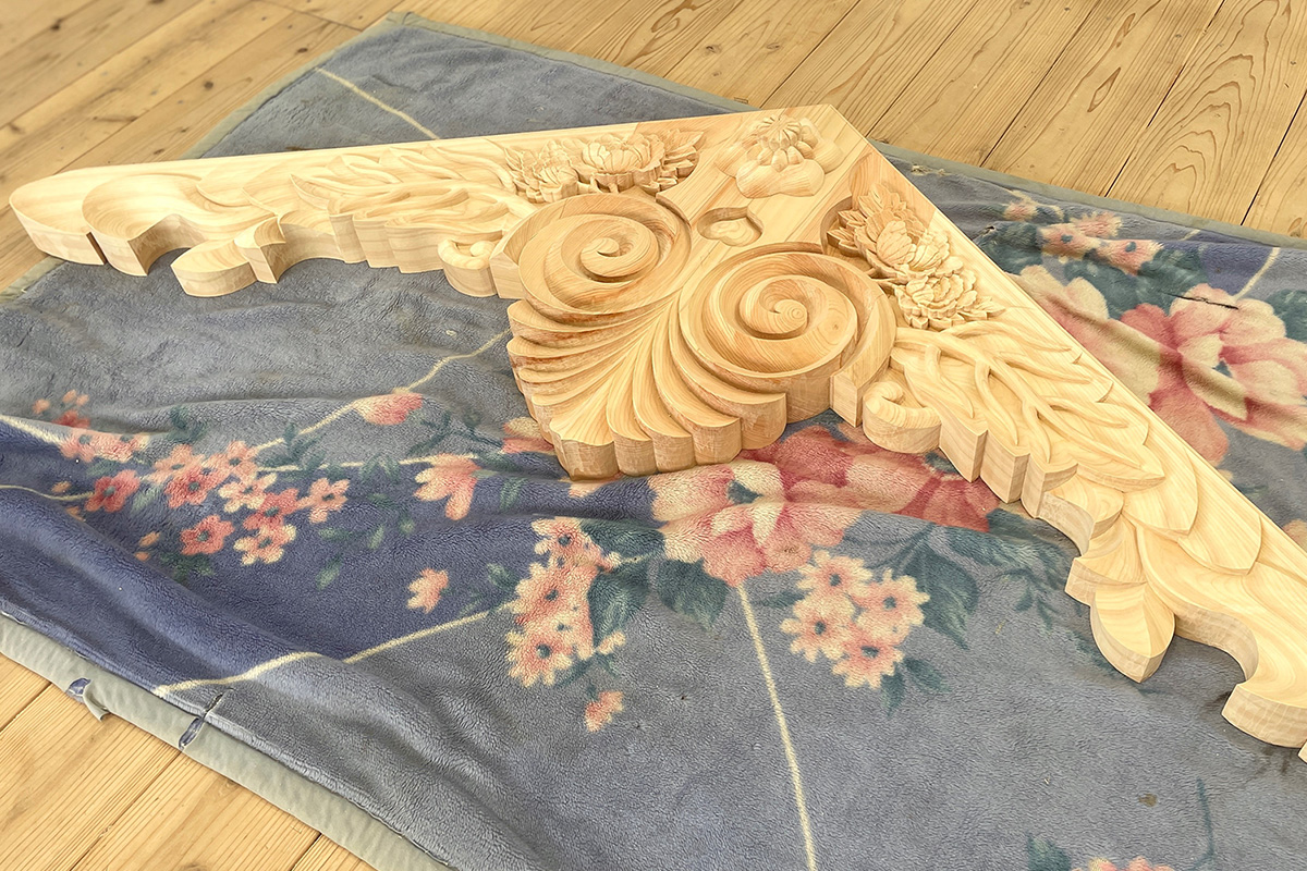 寄附金制作物「懸魚(げぎょ)」の完成