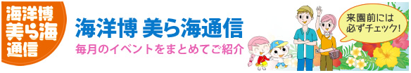毎月のイベントをまとめてご紹介。海洋博美ら海通信